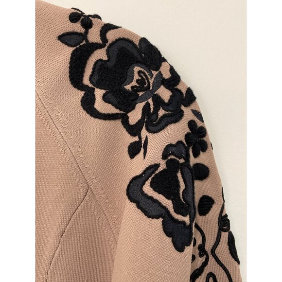 Carlisle Mocha Knit Applique Dress Medium NWT - Picture 3 of 6